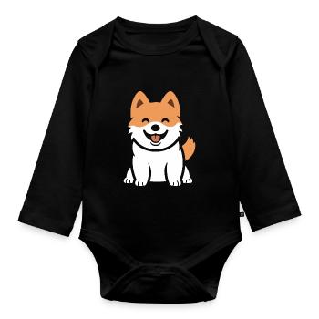 Shikoku - Organic Longsleeve Baby Bodysuit - black - Front