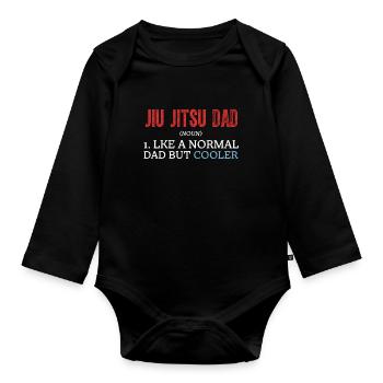 Jiu Jitsu Dad Martial Arts Sport Lovers Japan - Organic Longsleeve Baby Bodysuit - black - Front