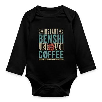 Benshi instantané Il suffit d’ajouter du café - Body Bébé bio manches longues - noir - Devant