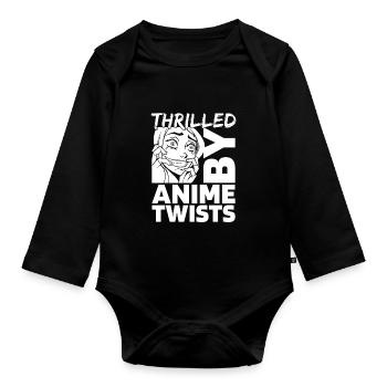 Anime Manga Anime Fille - Body Bébé bio manches longues - noir - Devant