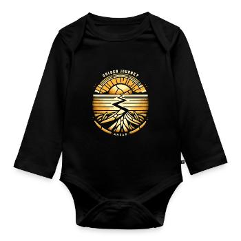 Kintsugi Kintsukuroi Imperfekte Japanische Kunst - Baby Bio-Langarm-Body - Schwarz - Vorne