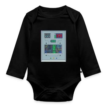 Technologie robotique de costume de robot - Body Bébé bio manches longues - noir - Devant