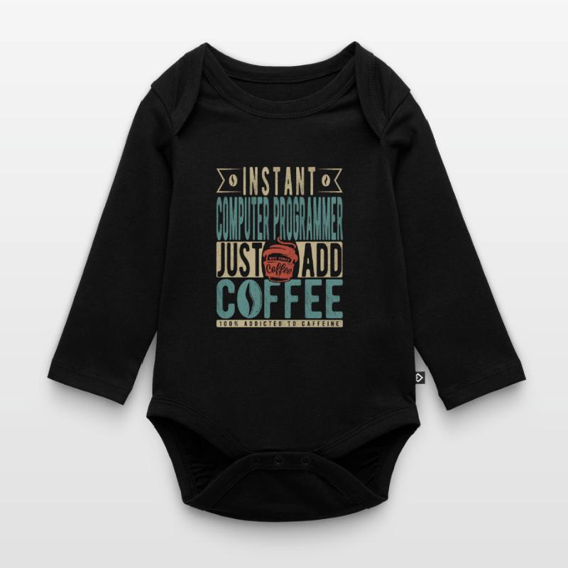 Programmateur informatique instantané il suffit d’ajouter du café Body Bébé bio manches longues