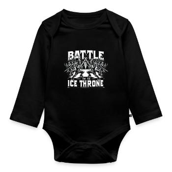 Patinage sur glace Patineurs sur glace - Body Bébé bio manches longues - noir - Devant