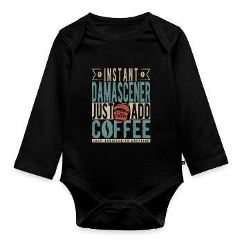 Damascener instantané Il suffit d’ajouter du café - Body Bébé bio manches longues - noir - Devant