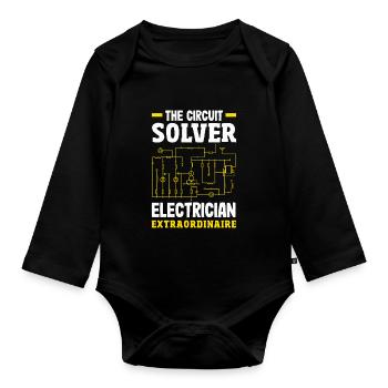 Circuit Wizards Expert Electrician Making - Baby Bio-Langarm-Body - Schwarz - Vorne