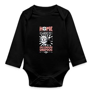 Home - Bobtail - Organic Longsleeve Baby Bodysuit - black - Front