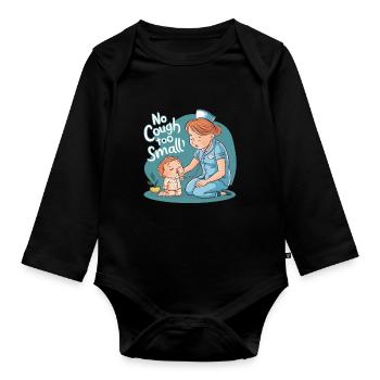 School Nurse Nursing Clinic Medical Stuff - Organic Longsleeve Baby Bodysuit - black - Front