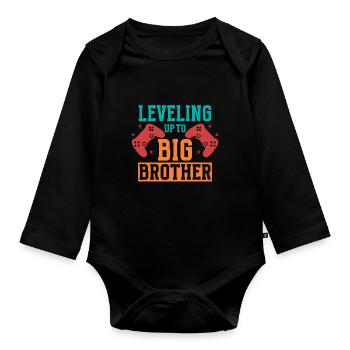 Big Brother Video Gamer New Brother Gaming - Body Bébé bio manches longues - noir - Devant