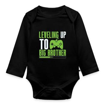 Big Brother Video Gamer New Brother Gaming - Body Bébé bio manches longues - noir - Devant