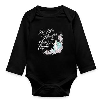 Ostara Eostre équinoxe sorcière déesse païenne rituels - Body Bébé bio manches longues - noir - Devant