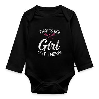 Chemise de maman de crosse Chemise de papa de crosse - Body Bébé bio manches longues - noir - Devant
