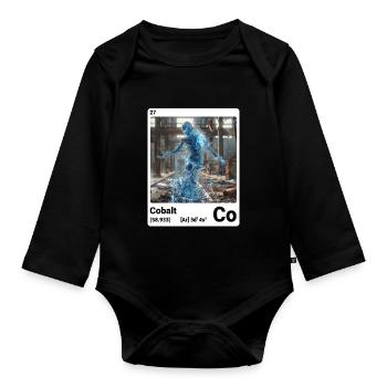 AI am Cobalt (wt) - Body Bébé bio manches longues - noir - Devant
