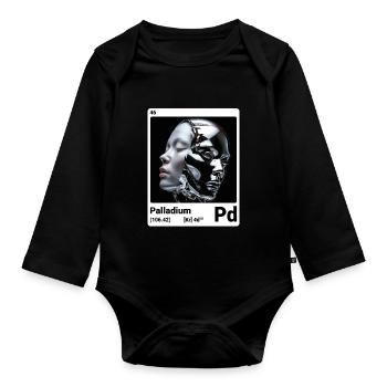 AI am Palladium (wt) - Baby Bio-Langarm-Body - Schwarz - Vorne