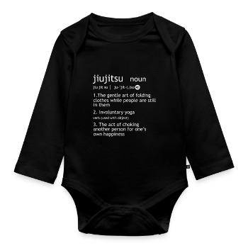Brazilian Jiu Jitsu BJJ MMA Grappling - Organic Longsleeve Baby Bodysuit - black - Front
