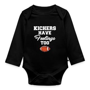 Kicker Haben Auch Gefühle - Baby Bio-Langarm-Body - Schwarz - Vorne