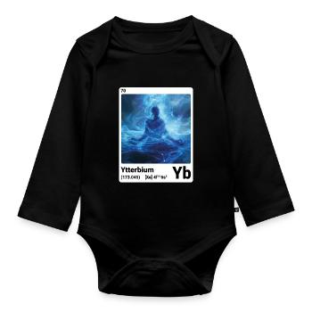AI am Ytterbium (wt) - Body Bébé bio manches longues - noir - Devant
