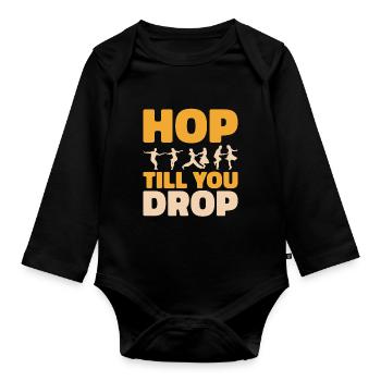 Lindy Hop Tänzer Swing Tanzpaar Swing Dance - Baby Bio-Langarm-Body - Schwarz - Vorne