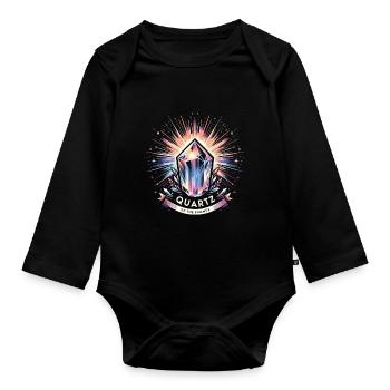 Geology Stone Hunt Agate Hunter Stone Collecting - Organic Longsleeve Baby Bodysuit - black - Front