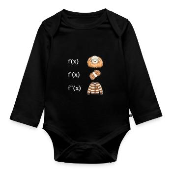 Schaf Wolle Pullover Ableitung f(x) Algebra Lehrer - Baby Bio-Langarm-Body - Schwarz - Vorne