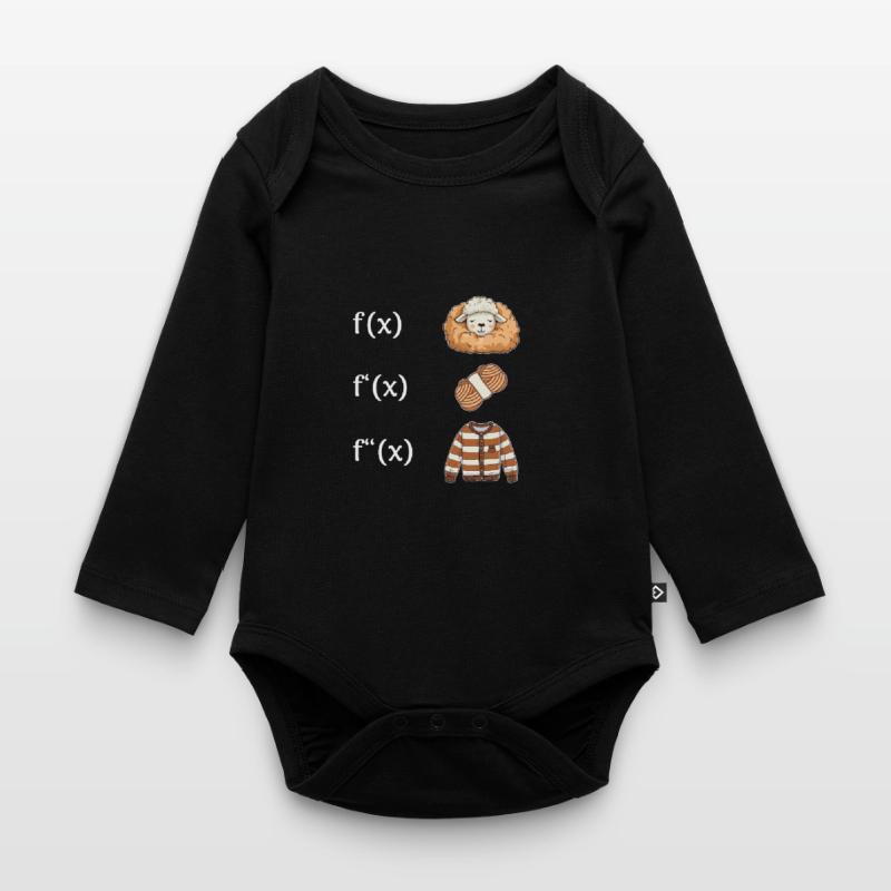 Schaf Wolle Pullover Ableitung f(x) Algebra Lehrer Baby Bio-Langarm-Body