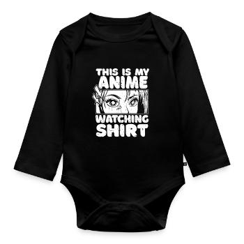 Manga d’anime - Body Bébé bio manches longues - noir - Devant