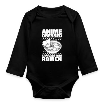 Anime Manga Ramen Bowl - Organic Longsleeve Baby Bodysuit - black - Front