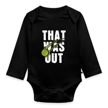 Das war out - Baby Bio-Langarm-Body - Schwarz - Vorne