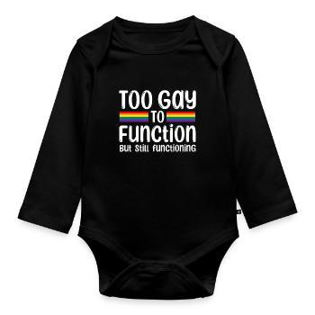 Dicton gai - Mois de la fierté - Body Bébé bio manches longues - noir - Devant