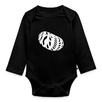Optical Illusion Illusion Perception - Organic Longsleeve Baby Bodysuit - black - Front