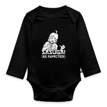 Anime Manga Compliment - Body Bébé bio manches longues - noir - Devant