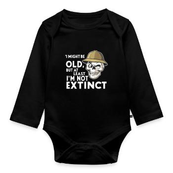 Archaeology Archaeologist Historical Exploration - Organic Longsleeve Baby Bodysuit - black - Front