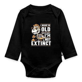 Archaeology Archaeologist Historical Exploration - Organic Longsleeve Baby Bodysuit - black - Front