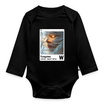 Élément de style AI am Tungsten (wt) mode périodique - Body Bébé bio manches longues - noir - Devant
