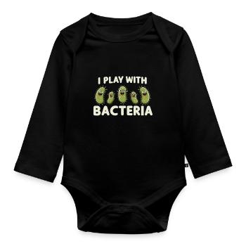 Microbiologist Microbiology Lab Staph Biology - Baby Bio-Langarm-Body - Schwarz - Vorne