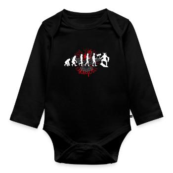 Viking Tshirt Viking Valhalla Valhalla God Odin - Organic Longsleeve Baby Bodysuit - black - Front