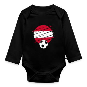 Austria Österreich Wien Steiermark Tirol - Baby Bio-Langarm-Body - Schwarz - Vorne