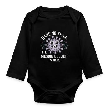 Microbiologist Microbiology Lab Staph Biology - Baby Bio-Langarm-Body - Schwarz - Vorne