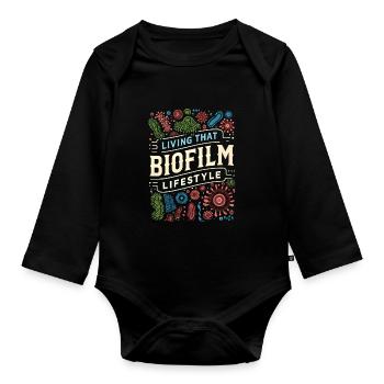Microbiologist Microbiology Lab Staph Biology - Baby Bio-Langarm-Body - Schwarz - Vorne