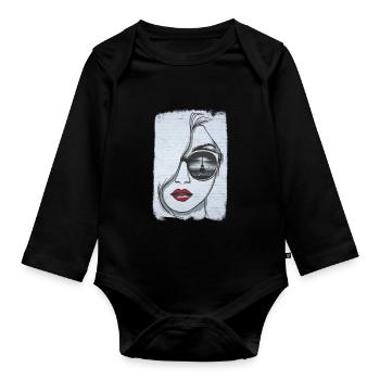 Graffeuse à Paris - Body Bébé bio manches longues - noir - Devant
