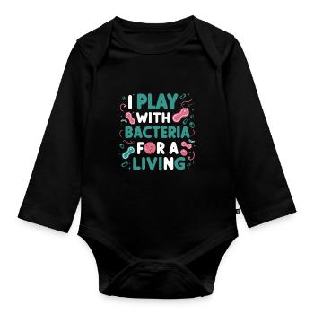 Microbiologist Microbiology Lab Staph Biology - Baby Bio-Langarm-Body - Schwarz - Vorne
