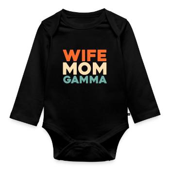 Sororité Soroitas Gamma Mama - Body Bébé bio manches longues - noir - Devant