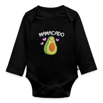 Avocat Maman Mamacado Maman Enceinte - Body Bébé bio manches longues - noir - Devant