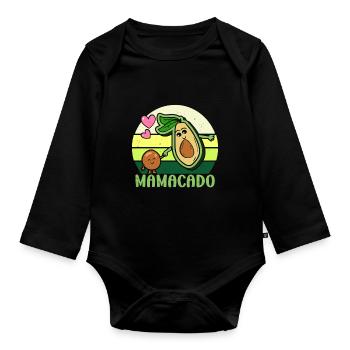 Avocat Maman Mamacado Maman Enceinte - Body Bébé bio manches longues - noir - Devant
