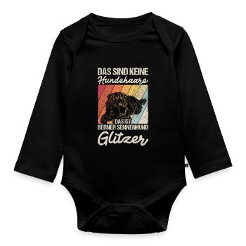 Bernese Mountain Dog Dog Owner Dog Gift Dog - Organic Longsleeve Baby Bodysuit - black - Front