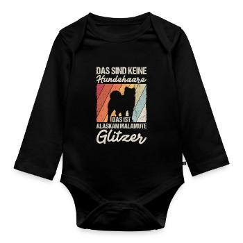 Malamute d’Alaska chien propriétaire chien cadeau chiens - Body Bébé bio manches longues - noir - Devant