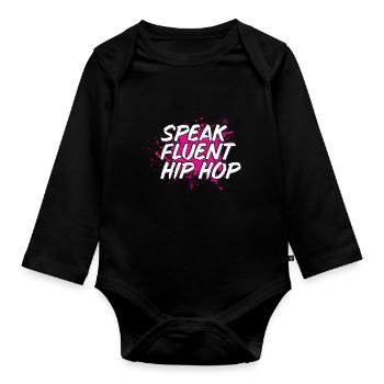 Danseurs HipHop Breakdance Hip Hop Années 80 90 - Body Bébé bio manches longues - noir - Devant