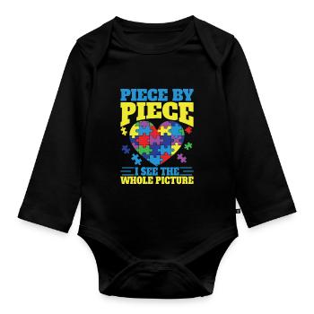 Puzzle Pièce Puzzle Amateur de Puzzle - Body Bébé bio manches longues - noir - Devant