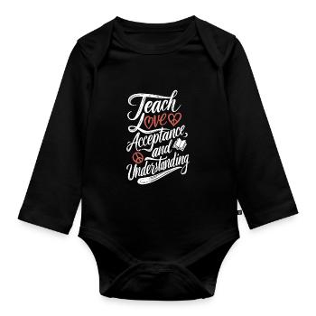 Sonderpädagogik-lehrer "sped Teacher Inclusion" - Organic Longsleeve Baby Bodysuit - black - Front