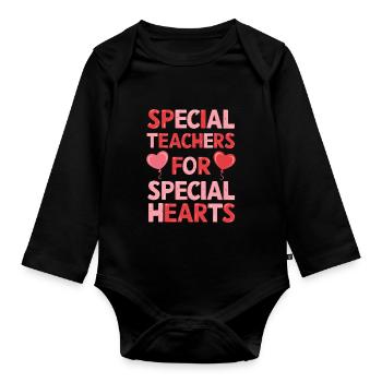 Sonderpädagogik-lehrer „sped Teacher Inclusion“ - Baby Bio-Langarm-Body - Schwarz - Vorne